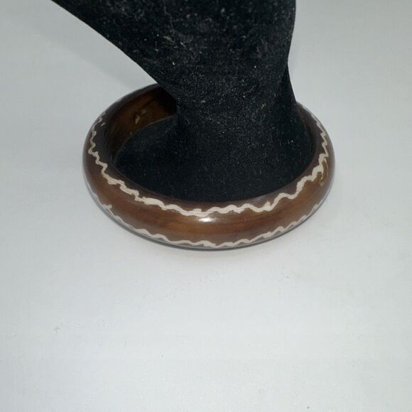 African Style Bangle Bracelet Brown Acrylic, J-01-45 - Picture 5 of 7